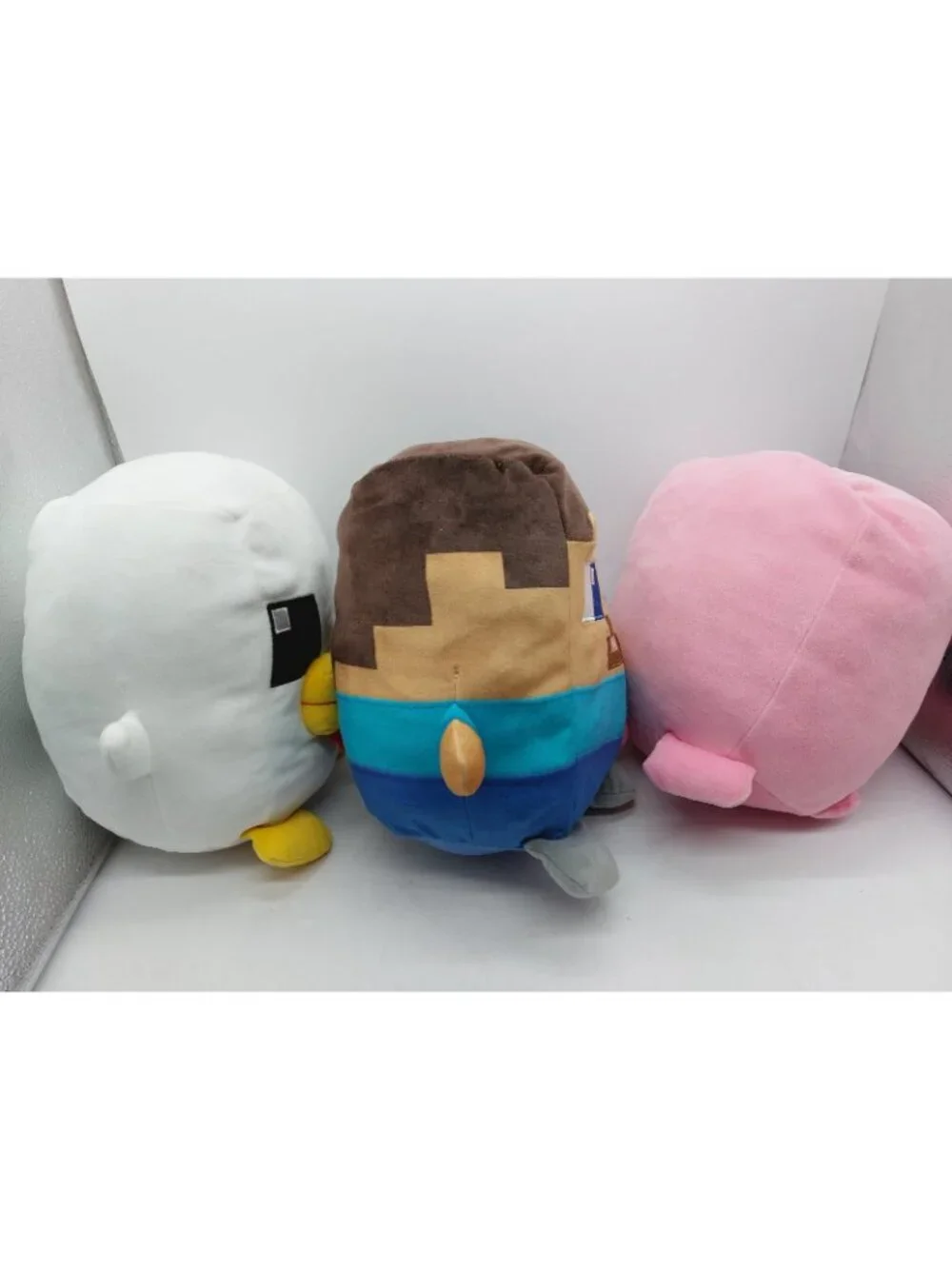 Minecraft Cuutopia Steve Chicken & Pig 10-Inch Plush Set Mattel Mojang Lot Of 3